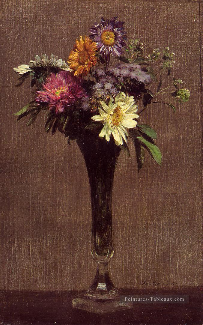 Marguerites et Dahlias peintre de fleurs Henri Fantin Latour Peintures à l'huile